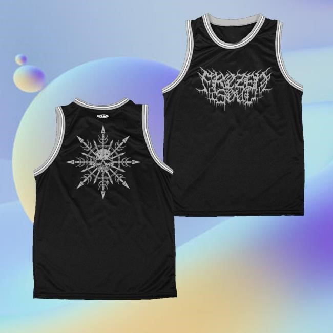 Massacre Merch Frozen Soul Skullflake Basketball Jersey