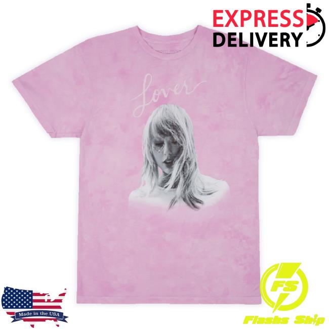 Officia Taylor Swift Official Au Store Logo Lover Album Pink Tie Dye Hoodie Sweatshirt