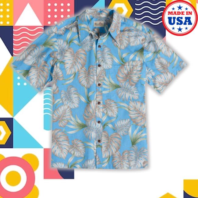 Monstera Magic Blue Hawaiian T Shirt