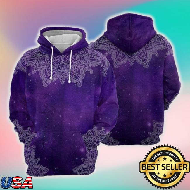 Purple Mandala 3D Printed Hoodie Sweatshirt