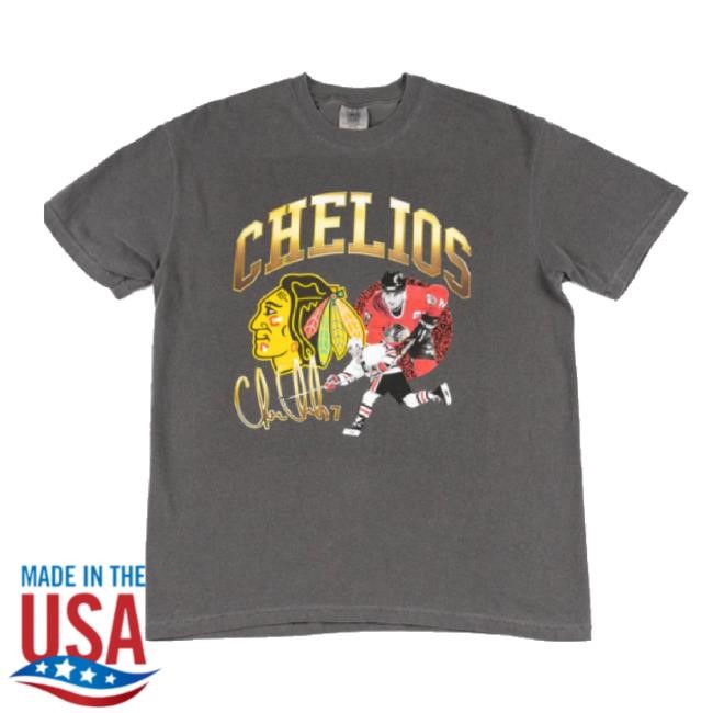 Official Chicago Blackhawks Pepper Chelios Jersey Retirement 90S Vintage Inspired Hoodie Cbh Shop Merch Store
