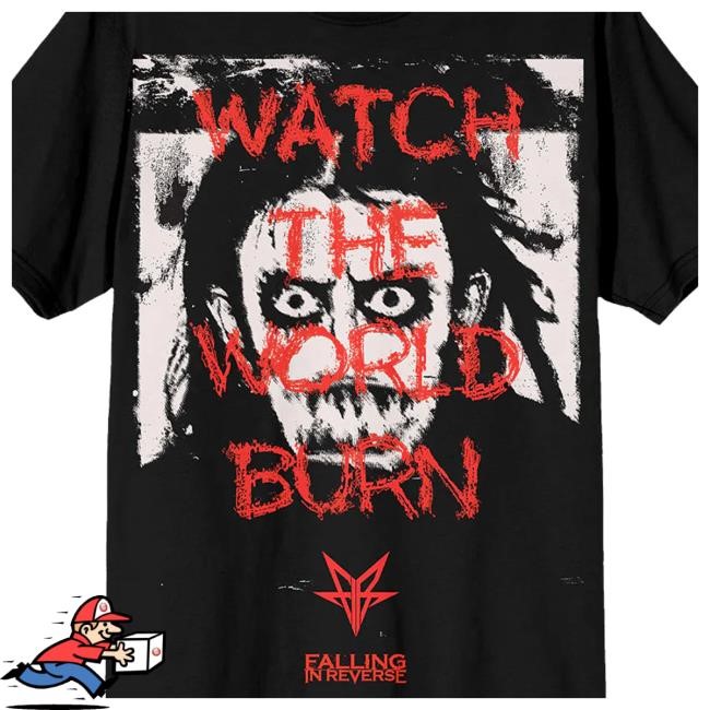 Rockabilia Merch Shop Falling In Reverse Watch The World Burn Horror Ronnie New Shirt