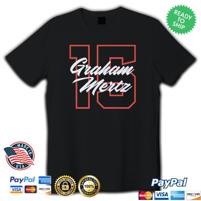 Premium Graham Mertz College Script Number shirt