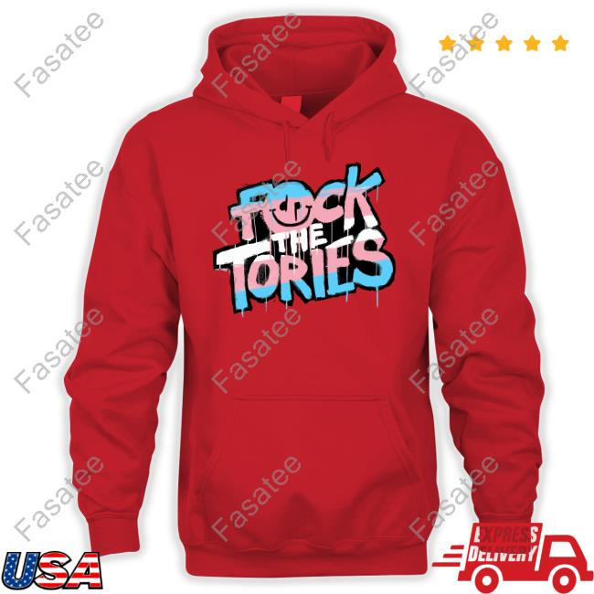 Aaron Kneen Trans Flag Fock The Tories T Shirt