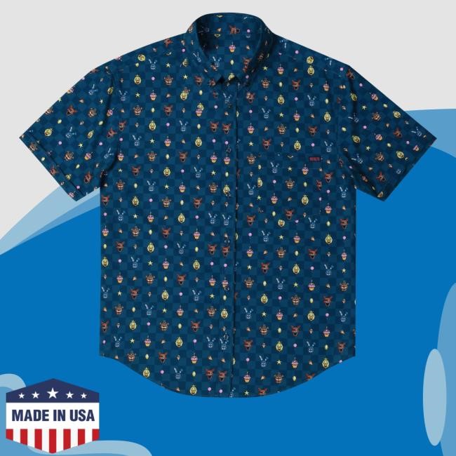 Official Five Nights At Freddy's Pixel Peril Hawaiian Tee Rsvlts