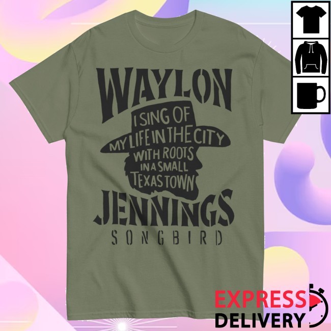 Official Waylon Jennings Merch Cowboy Classic Waylon Jennings Crewneck Sweatshirt