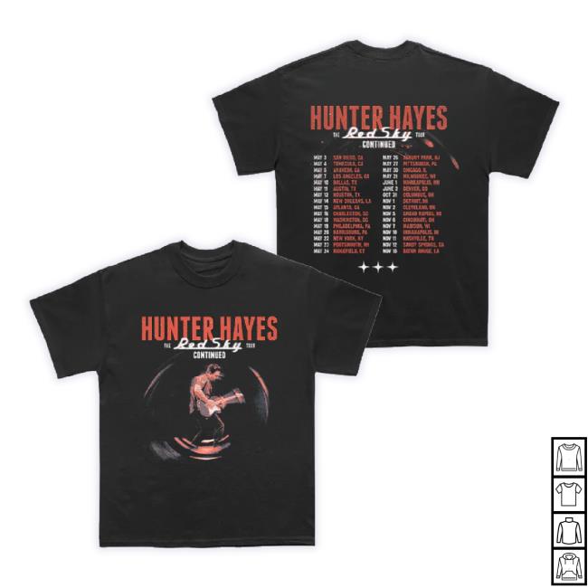 Original Hunter Hayes Merch Store Red Sky Continued Tour TankTop Hunter Hayes Shop