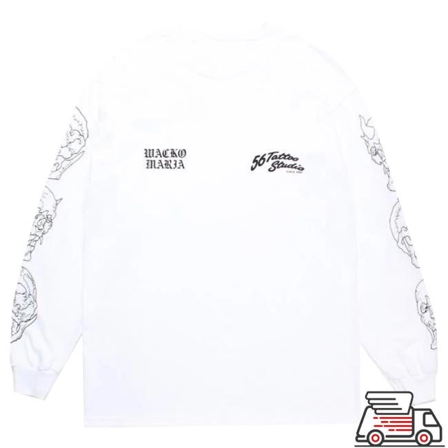 Specs03 Merch 56 Tattoo Studio Long Sleeve Tee Shirt