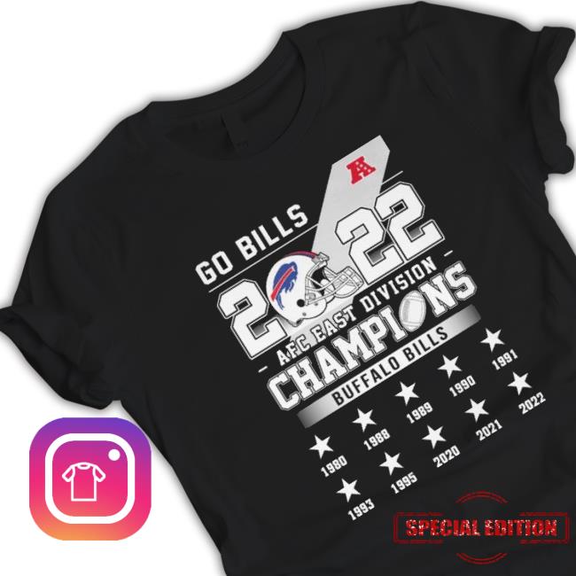 Go Bills 2022 Afc East Division Champions 1980-2022 Long Sleeve Shirt