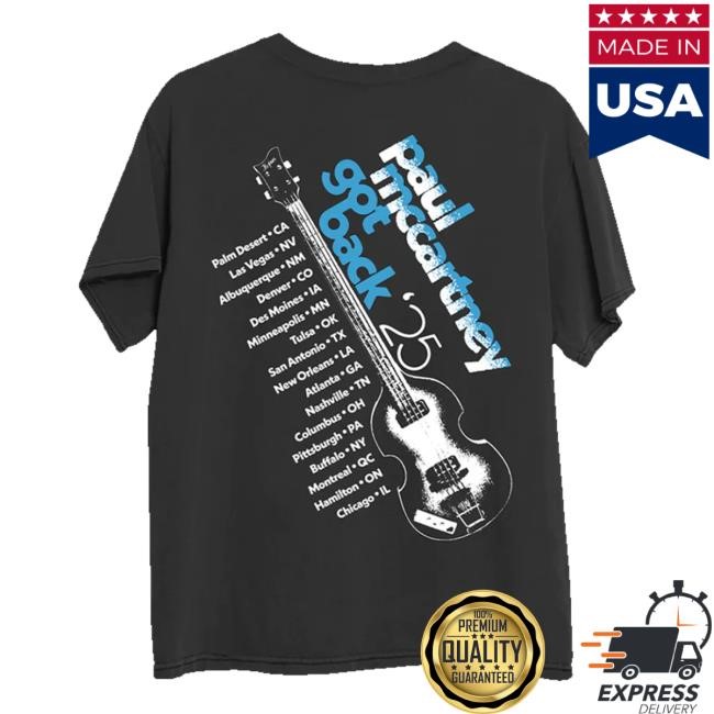 Paul Mccartney Merch Shop Store Got Back 2025 Tour Tee Shirt