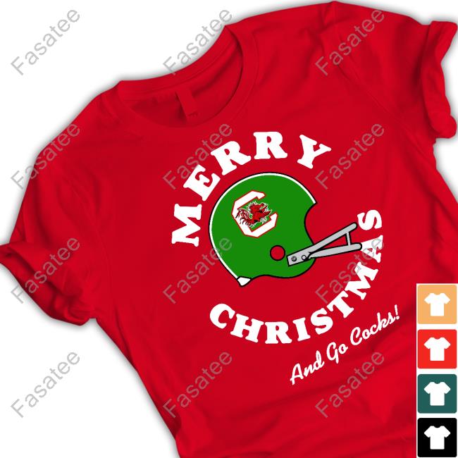 Bull Ward Merry Christmas And Go Cocks Tee Shirt Gamecocks
