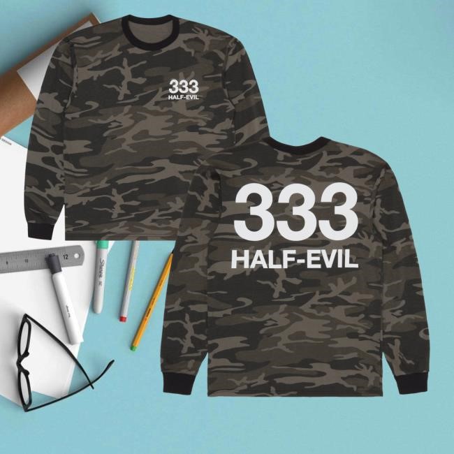 Dark Camo Logo Funny Shirt Half Evil Merch Store