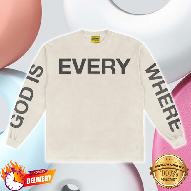 Original Nhim Apparel Merch Store God Is Everywhere Ls Unisex Sweatshirt (Off White) Nhimapparel Shop