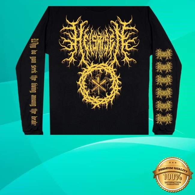 The Dark Fit Merch He Is Risen Thorns And Nails Long Sleeve T Shirt