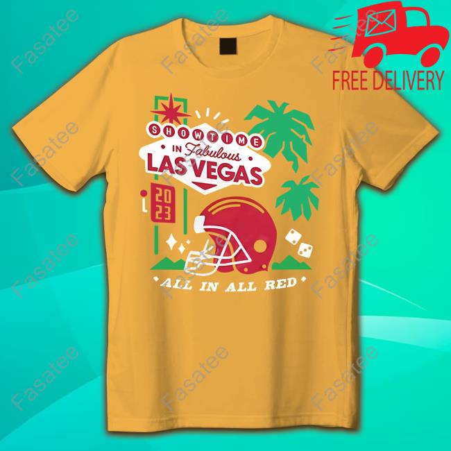 Kansas City Showtime In Fabulous Las Vegas 2023 All In On Red Long Sleeve Tee Shirt