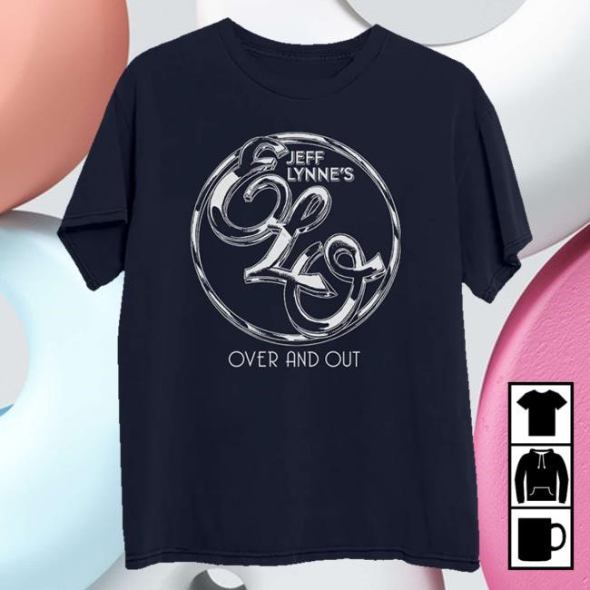 Official Jeff Lynne's Elo Merch Navy Over And Out Funny Shirt