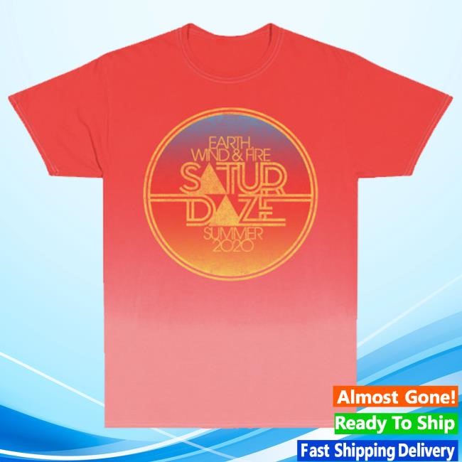 Earthwindandfire Merch Saturdaze Red Gradient Tee Shirt