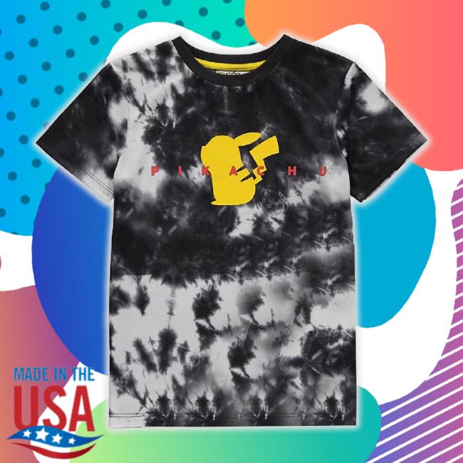 Trending Pokémon Pikachu Black Tie Dye Sweater And Shorts Outfit