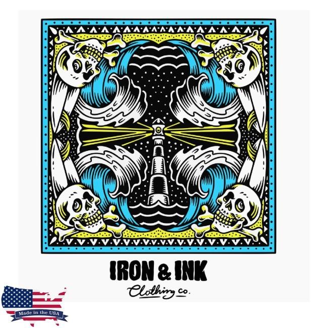 Iron And Ink Fitness Merch Ride The Wave Garment Dyed Long Sleeve T Shirt