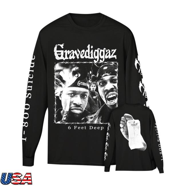 Holy Mountain Printing Store Gravediggaz Six Feet Deep Zip Up Hooded Sweatshirt