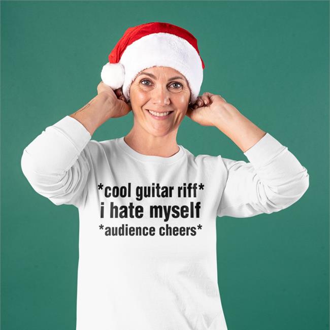 Cool Guitar Riff I Hate Myself Audience Cheers Hoodie