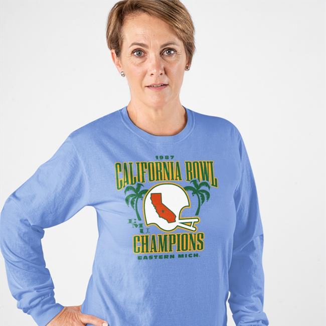 Homefieldapparl 1987 California Bowl Emu Champions Eastern Mich Shirt Homefield Merch