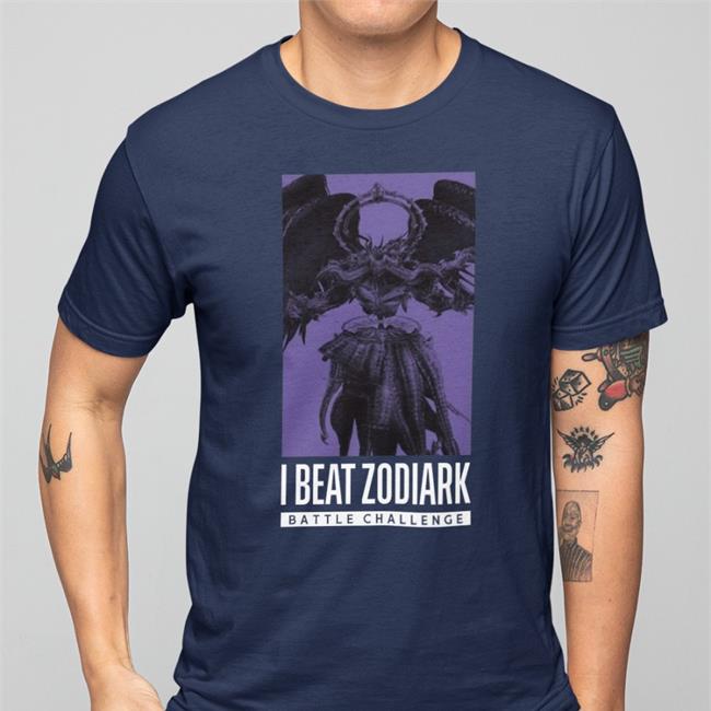 Black Final Fantasy Xiv I Beat Zodiark Battle Challenge Shirt