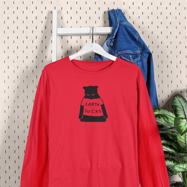 Cat Earth Sucks Tee Shirt