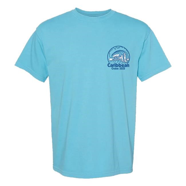 311 Merch Shop Store Official Caribbean Cruise 2025 Blue Wave New Shirt