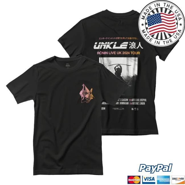 Unkle Store Merch Rōnin Uk Tour Date - T-Shirt (Black) Shirt