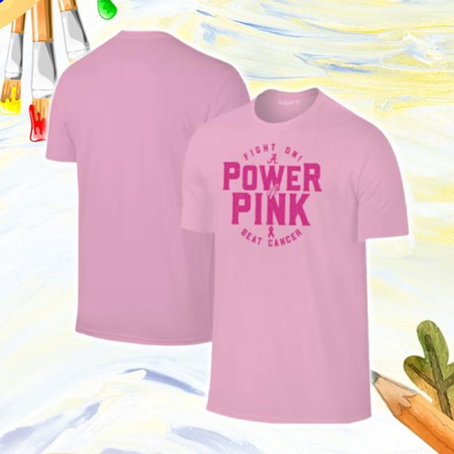 Trending Unisex Pink Alabama Crimson Tide Power Of Pink Breast Cancer TankTop