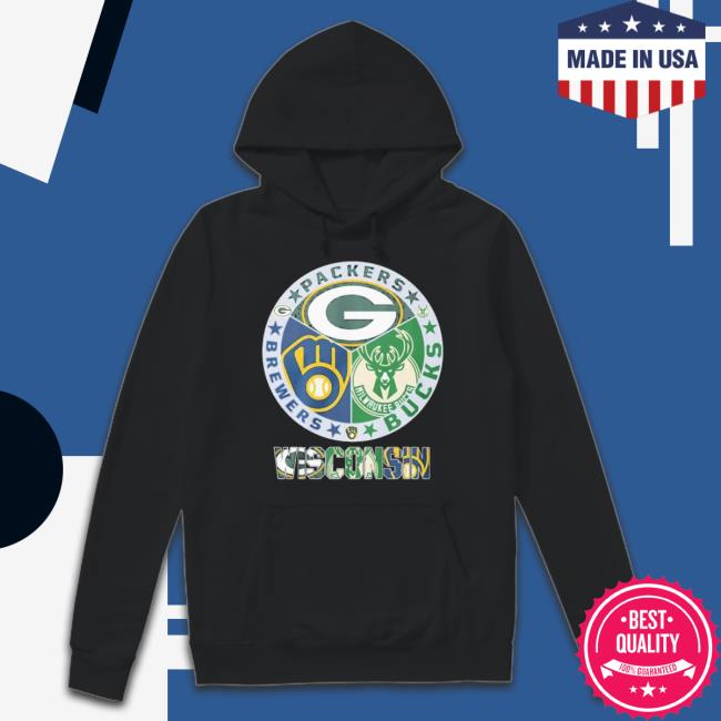 Official Wisconsin Green Bay Packers Brewers Milwaukee Bucks shirt Official Wisconsin Green Bay Packers Brewers Milwaukee Bucks Shirt