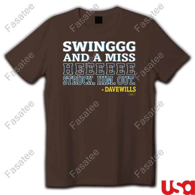 1771 Designs Swing And Miss He Struck Him Out T Shirt