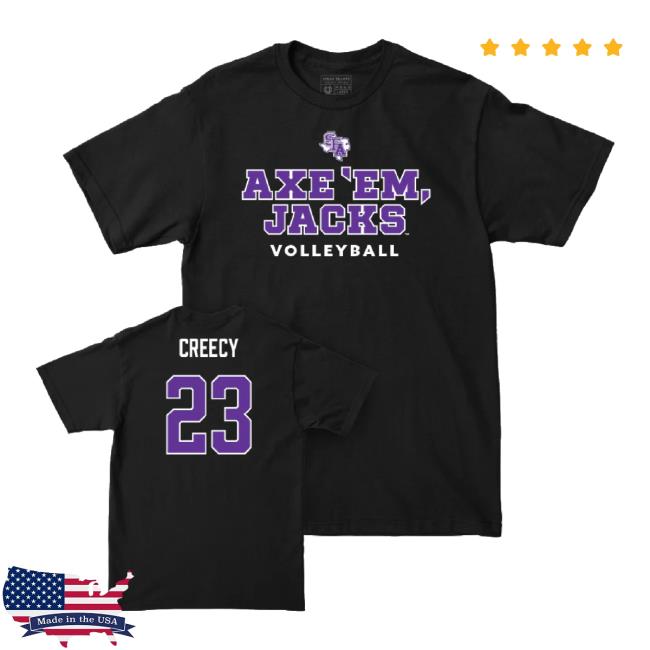 Trending Nil Store Merch Sfa Women's Volleyball Black Axe 'Em Classic Shirt - Kyanna Creecy Nil Shop