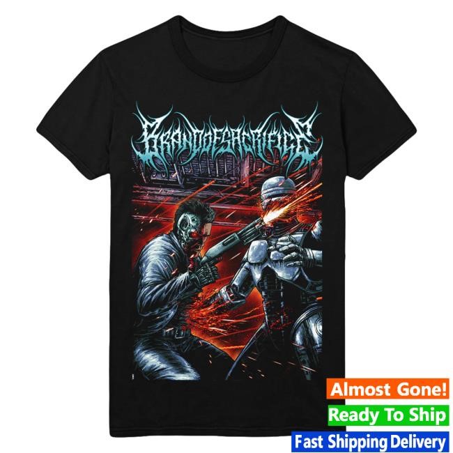 Official Brand Of Sacrifice Merch Terminator Vs. Robocop Black Hoodie Official Brand Of Sacrifice Merch Terminator Vs. Robocop Black T-Shirt