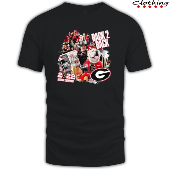 Georgia Bulldogs Back 2 Back 2022 National Champs Long Sleeve Shirt