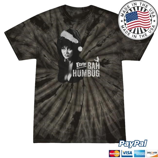 Elviras Bootique Elvira Bah Humbug Black Tie Dye T Shirts