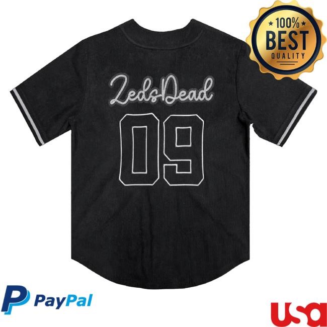 Official Zeds Dead Merch Zeds Dead Jerry Cord Black Baseball Jersey T-Shirt