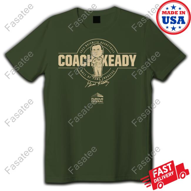 Purdue Men's Basketball 2023 Naismith Basketball Coach Keady Hall Of Fame Inductee Tee Shirt
