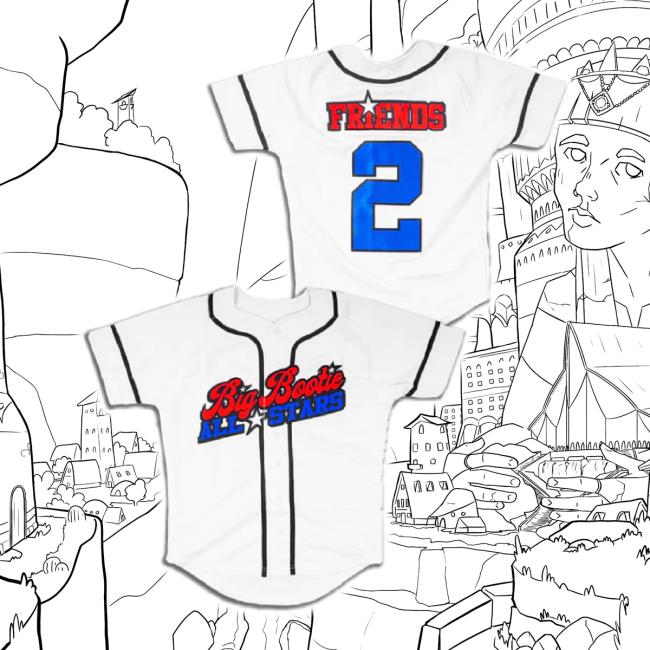 Original Big Bootie Land All Stars Jersey t-shirt, hoodie, tank top, sweater and long sleeve t-shirt Two Friends Music Shop