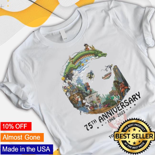 Toei Animation Dragonball One Piece 75Th Anniversary 1948 2023 Shirt