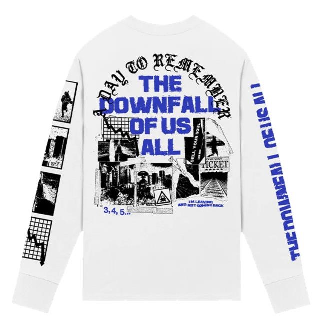 Official Adtr Store Merch Downfall Long Sleeve Tee (White) Long Sleeve Shirt