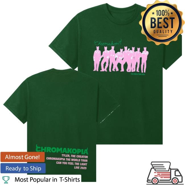 Chromakopia Merch - Chromakopia Dancing Tee Green Crewneck Sweatshirt
