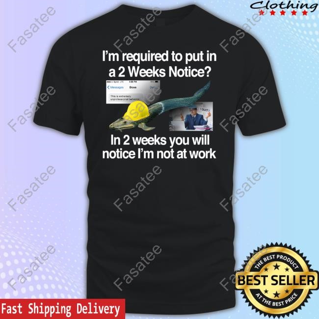I'm Required To Put In A 2 Weeks Notice In 2 Weeks You Will Notice I'm Not At Work Hoodie