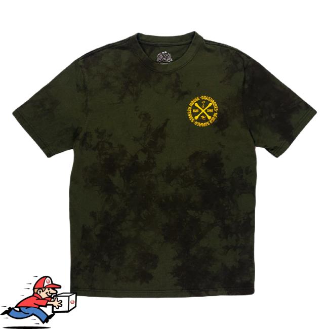 Original Stanley Mouse Mandolin Jester Never Summer Green Dyed Classic Shirt Grassroots California Shop
