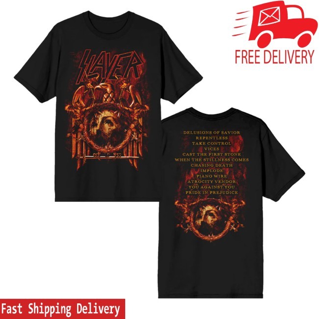 Slayer Merch Store Repentless Tracklist Shirt