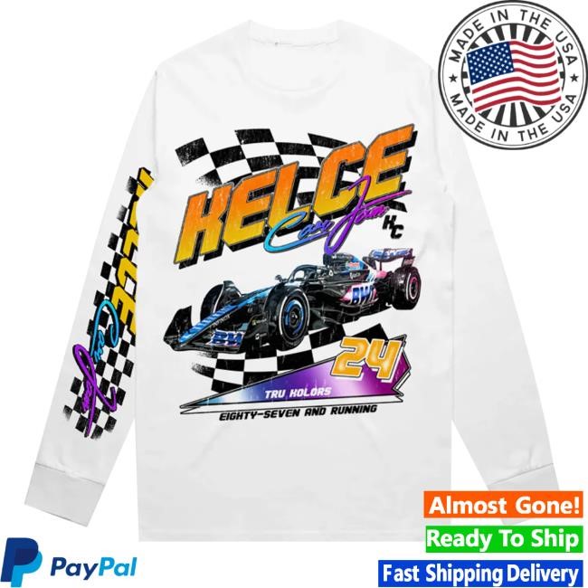 Official Tru Kolors Store Kelce Car Jam Racing Zip Hoodie Kelce Car Jam Racing Tru Kolors Eighty-Seven And Running