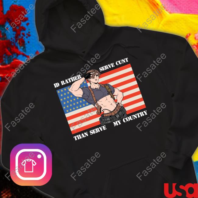 Official I'd Rather Serve Cunt Than Serve My Country Leon Kennedy Hoodie