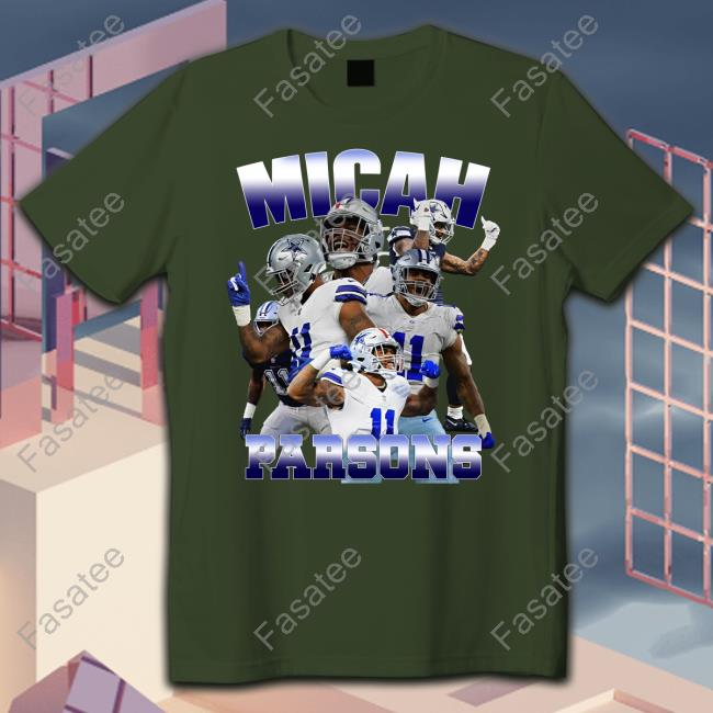 Trevon Diggs Wearing Dallas Cowboys Micah Parsons Tee Shirt