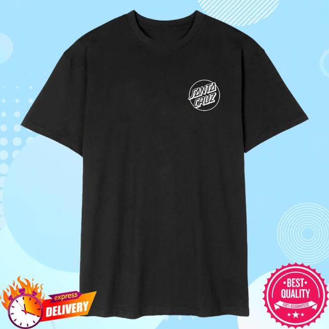 Official Welcomeleeds Merch Santa Cruz Kendall Atomic T-Shirt Black Shirt
